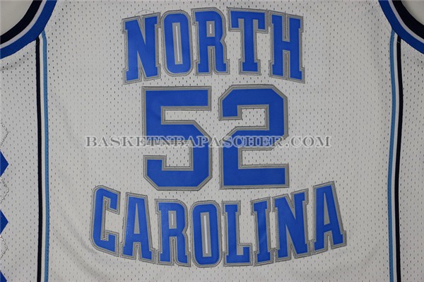 Maillot NCAA Universidad de Carolina del Norte Worthy Blanc